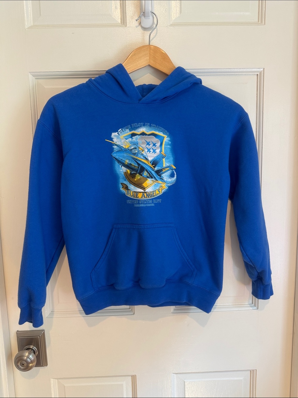 Kids Blue Angels hooded sweatshirt size M